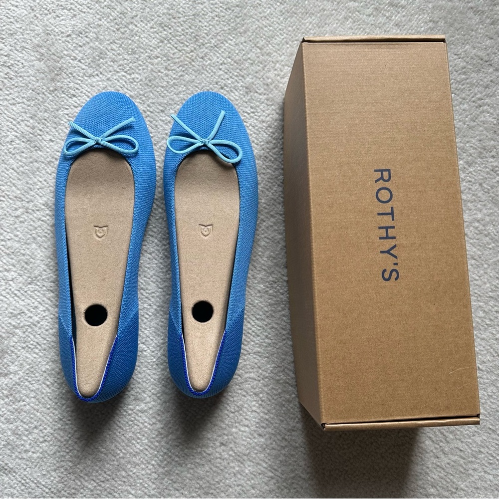 NWT Rothy’s - The Ballet Flat in Cerulean